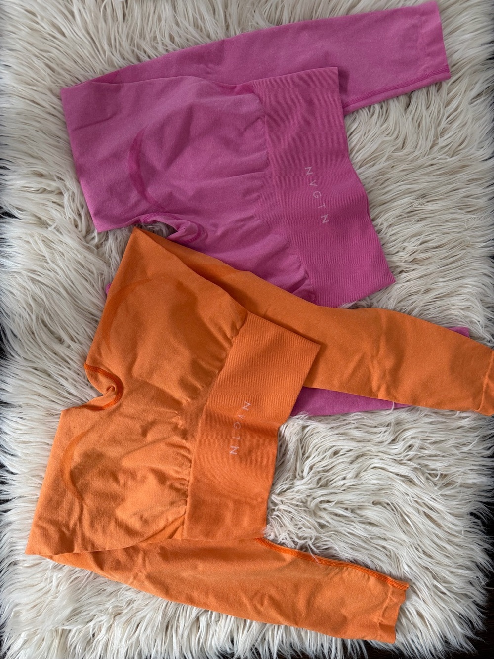 NVGTN Kids Stretch Leggings in Pink and Orange